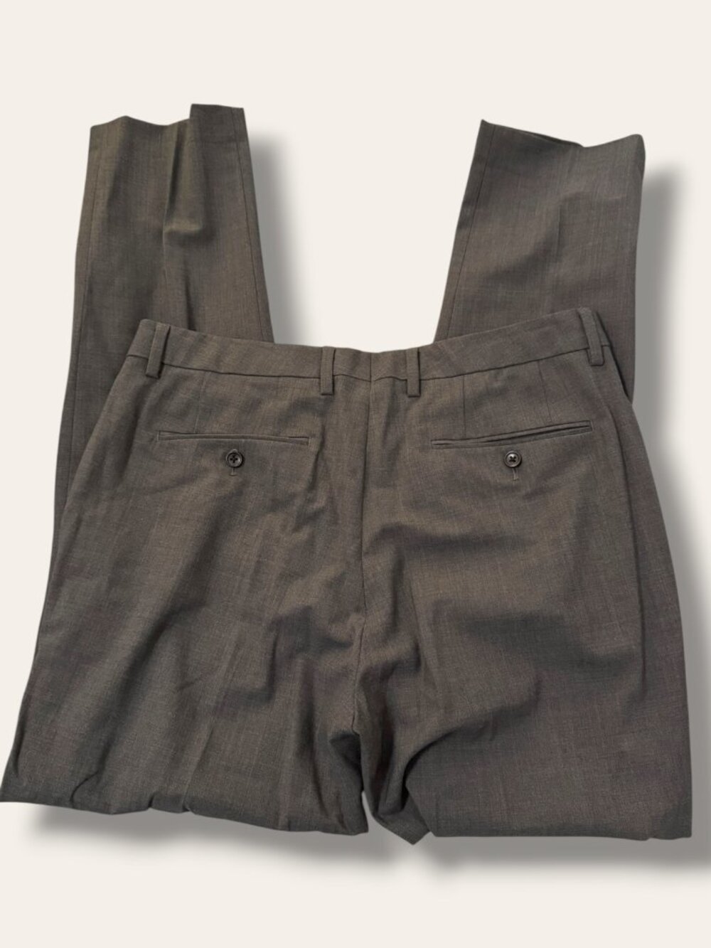 Bonobos Pants Mens 33x32 Gray Dress Pants Slim Fit Italian Wool Blend Flat Front